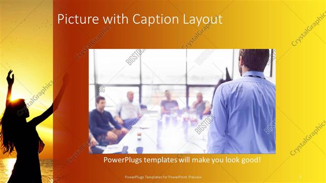 Picture with Caption presentation slide layout