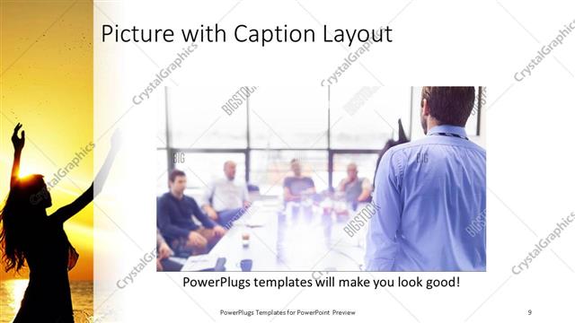 Picture with Caption presentation slide layout