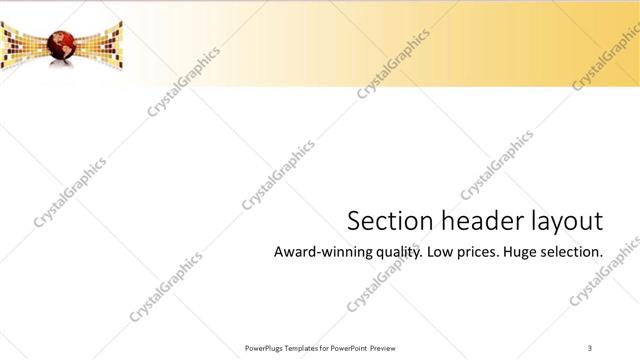 Section Header presentation slide layout