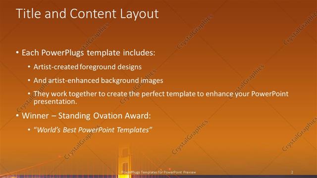 Title and Content presentation slide layout