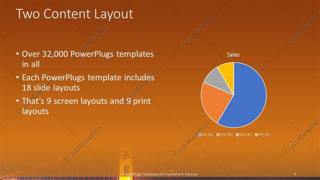 Two Content presentation slide layout