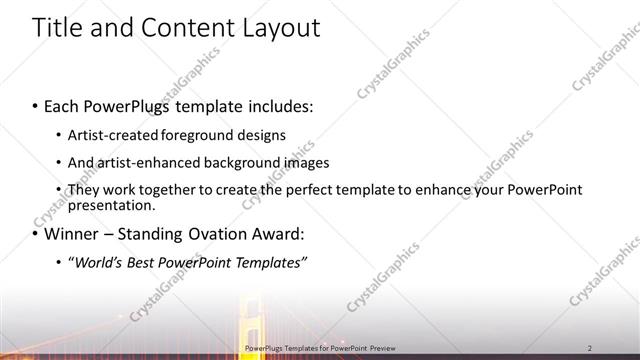 Title and Content presentation slide layout