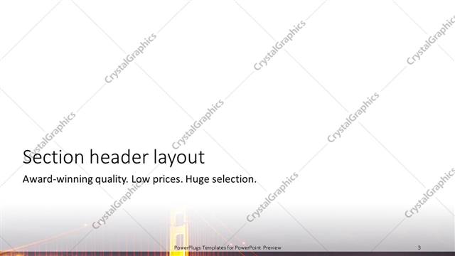 Section Header presentation slide layout