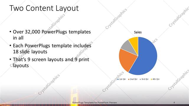 Two Content presentation slide layout