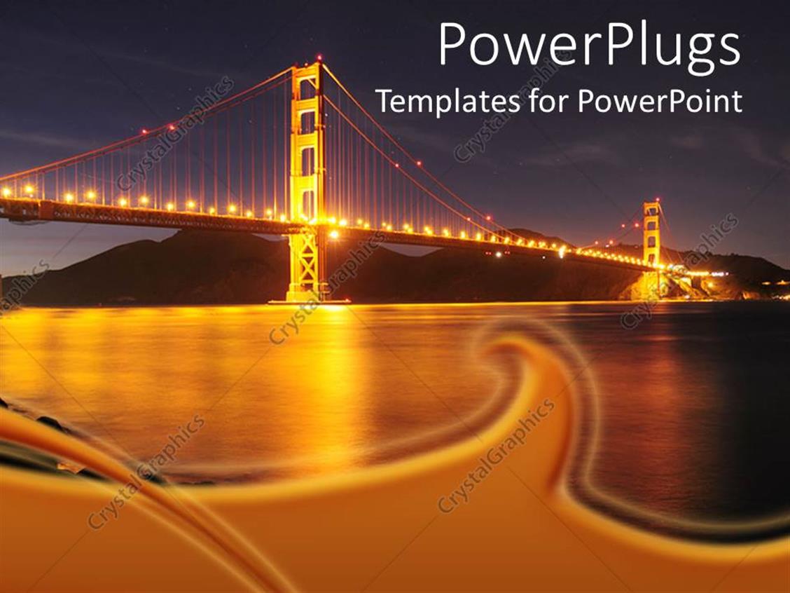 PowerPoint Template: a beautiful depiction of the Golden Gate bridge at