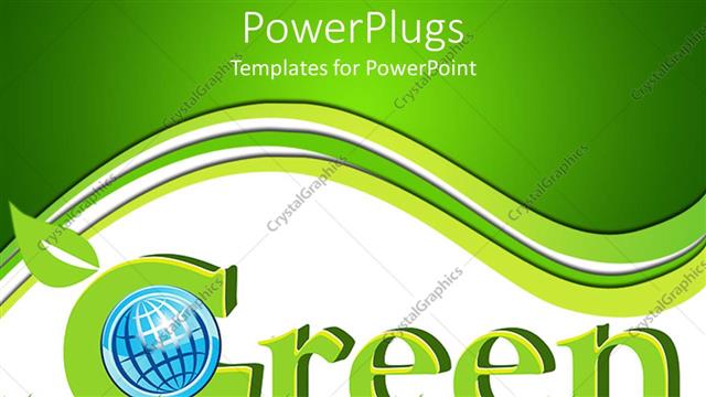  Presentation with green earth - A beautiful depiction of green Earth with a green background
