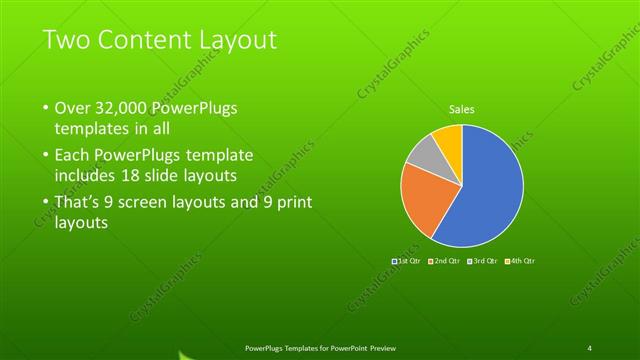 Two Content presentation slide layout