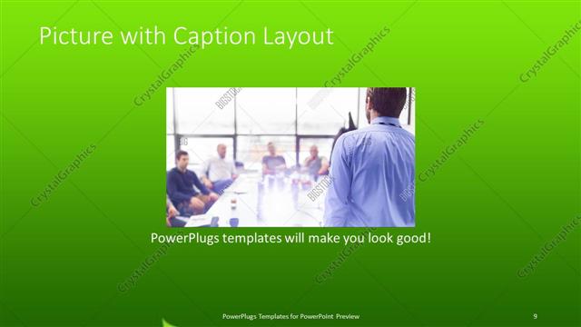 Picture with Caption presentation slide layout