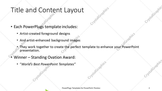 Title and Content presentation slide layout
