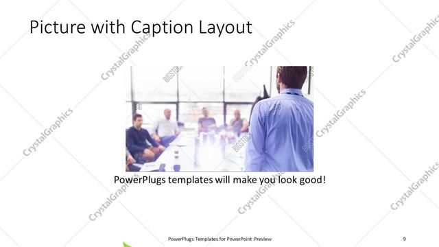 Picture with Caption presentation slide layout