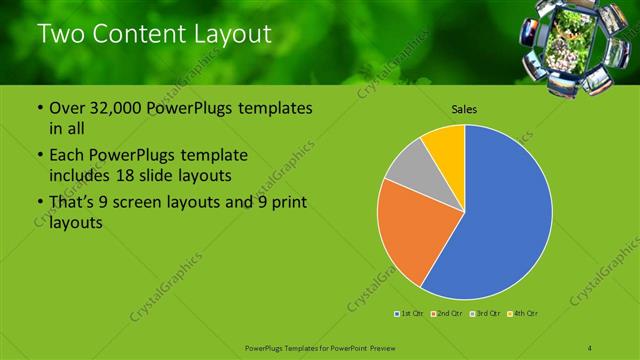 Two Content presentation slide layout