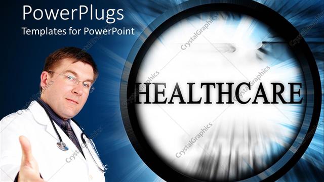  Presentation with related - A beautiful depiction of healthcare related material along with a doctor