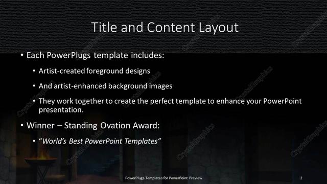 Title and Content presentation slide layout