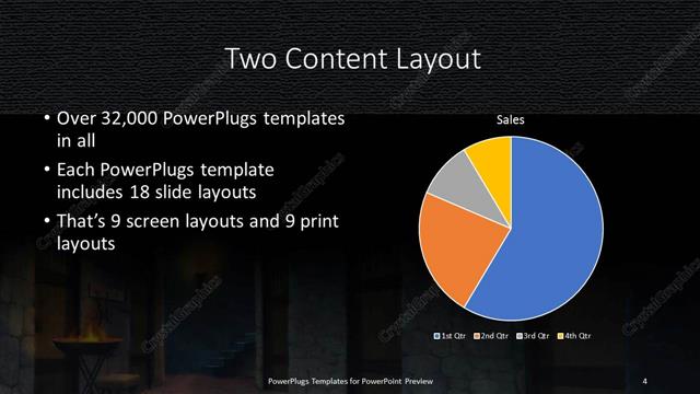 Two Content presentation slide layout