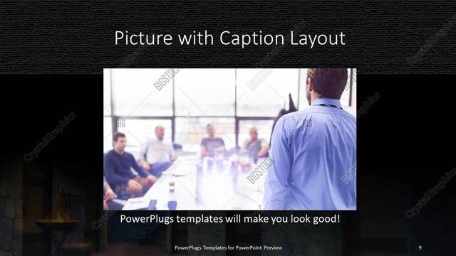 Picture with Caption presentation slide layout