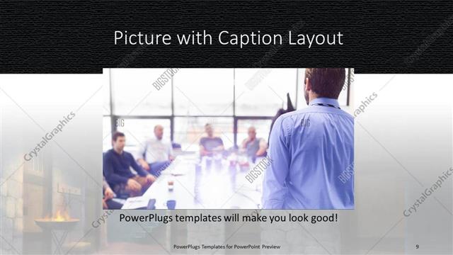 Picture with Caption presentation slide layout