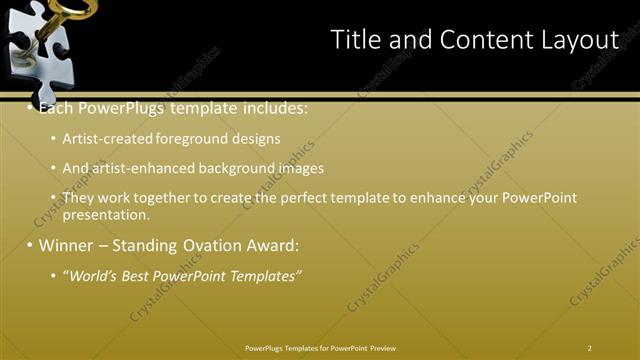 Title and Content presentation slide layout