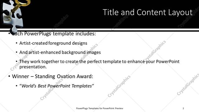 Title and Content presentation slide layout