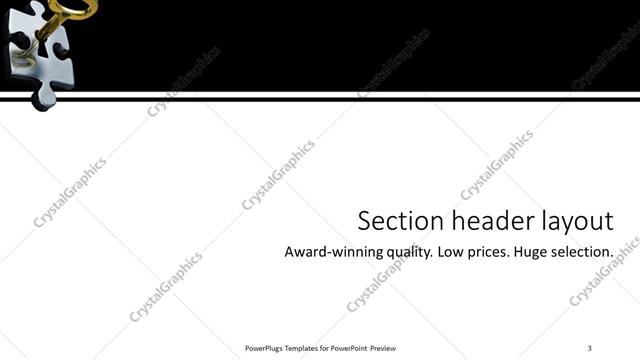 Section Header presentation slide layout