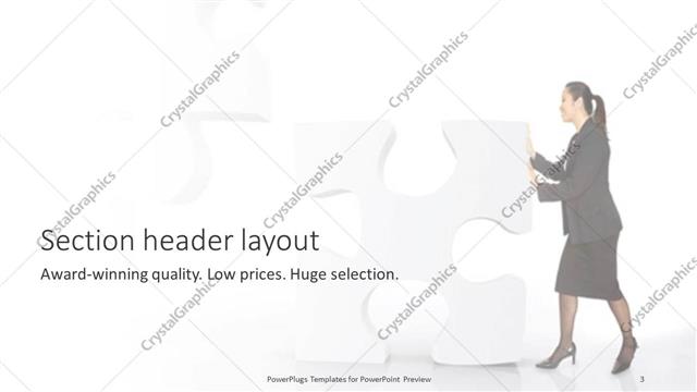 Section Header presentation slide layout