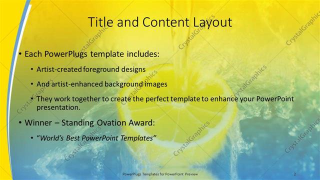 Title and Content presentation slide layout