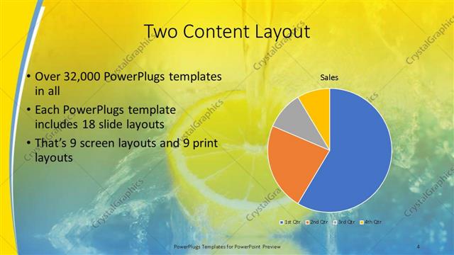 Two Content presentation slide layout