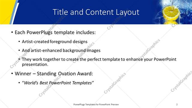 Title and Content presentation slide layout