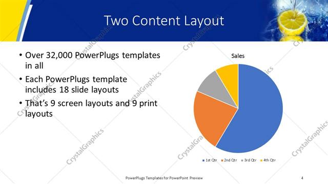 Two Content presentation slide layout