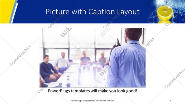Picture with Caption presentation slide layout