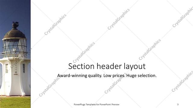 Section Header presentation slide layout
