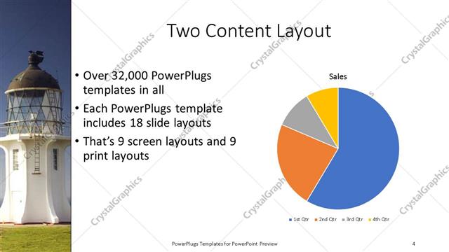 Two Content presentation slide layout