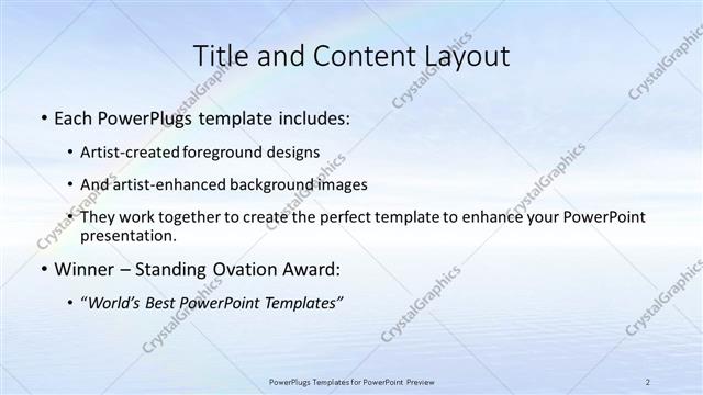 Title and Content presentation slide layout