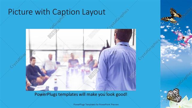Picture with Caption presentation slide layout