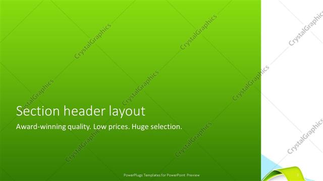 Section Header presentation slide layout
