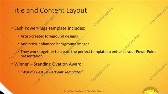 Title and Content presentation slide layout