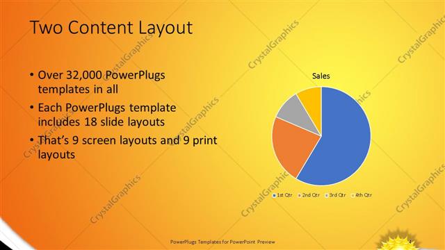 Two Content presentation slide layout