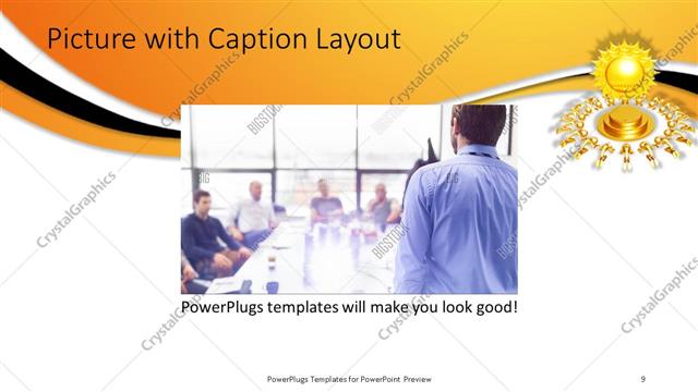 Picture with Caption presentation slide layout
