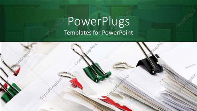  Presentation with files - A beautiful depiction of a number of files with place for text