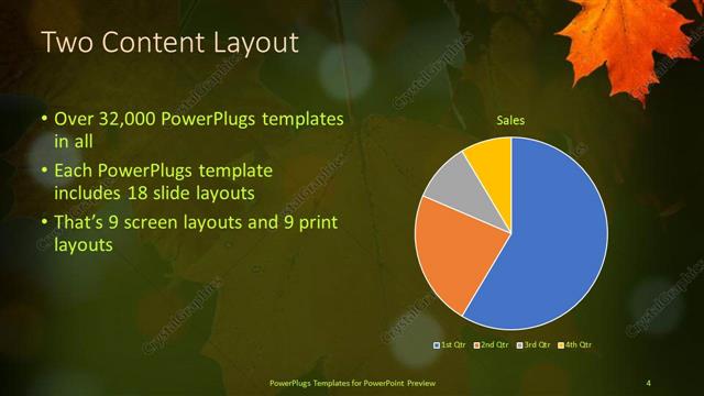 Two Content presentation slide layout