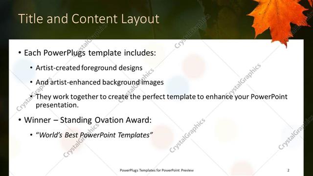 Title and Content presentation slide layout