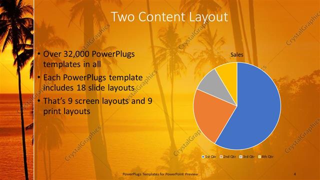 Two Content presentation slide layout