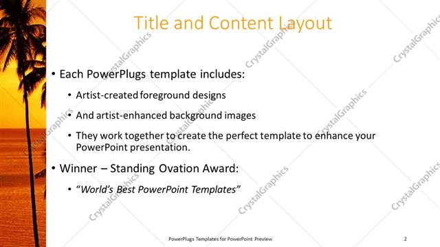 Title and Content presentation slide layout