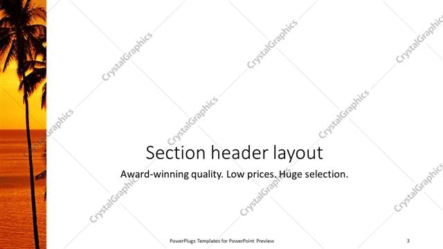 Section Header presentation slide layout
