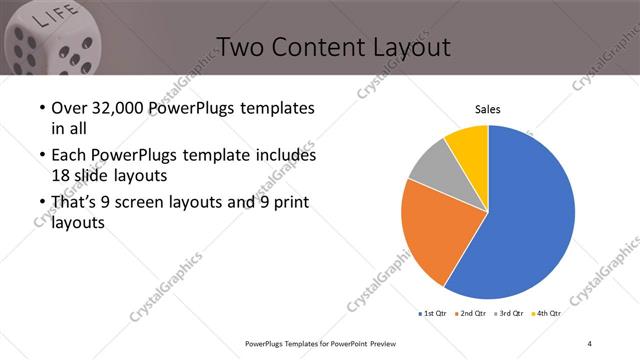 Two Content presentation slide layout