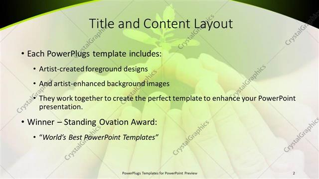 Title and Content presentation slide layout