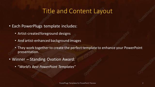 Title and Content presentation slide layout