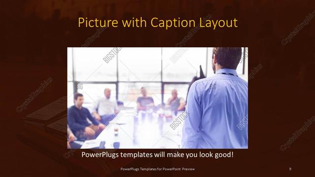 Picture with Caption presentation slide layout