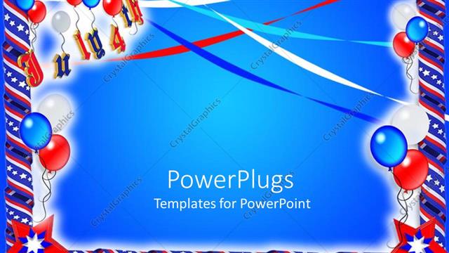  Presentation with patriotic - A beautiful depiction of part related stuff with bluish background