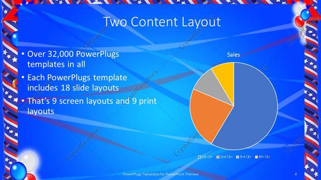 Two Content presentation slide layout