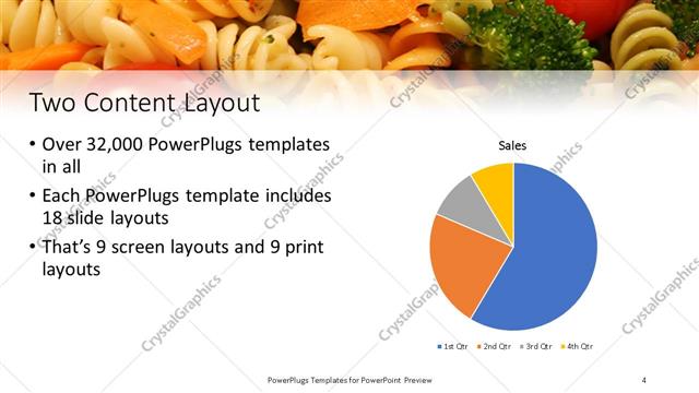 Two Content presentation slide layout